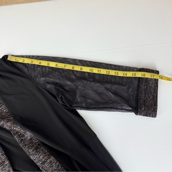 R&M Richards Women’s Black Sheer Kimono Cardigan with Metallic Trim – Size 10 - Picture 8 of 11